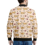 Cat And Yarn Ball Pattern Print Men's Bomber Jacket