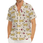 Cat And Yarn Ball Pattern Print Men's Deep V-Neck Shirt