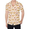 Cat And Yarn Ball Pattern Print Men's Shirt