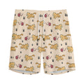 Cat And Yarn Ball Pattern Print Men's Athletic Shorts