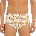 Cat And Yarn Ball Pattern Print Men's Triangle Swim Briefs