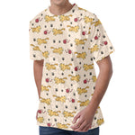 Cat And Yarn Ball Pattern Print Men's Velvet T-Shirt