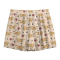 Cat And Yarn Ball Pattern Print Mesh Shorts