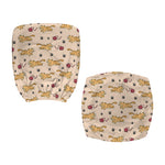 Cat And Yarn Ball Pattern Print Office Chair Cover