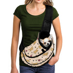 Cat And Yarn Ball Pattern Print Pet Sling Carrier