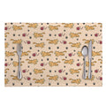 Cat And Yarn Ball Pattern Print Placemat