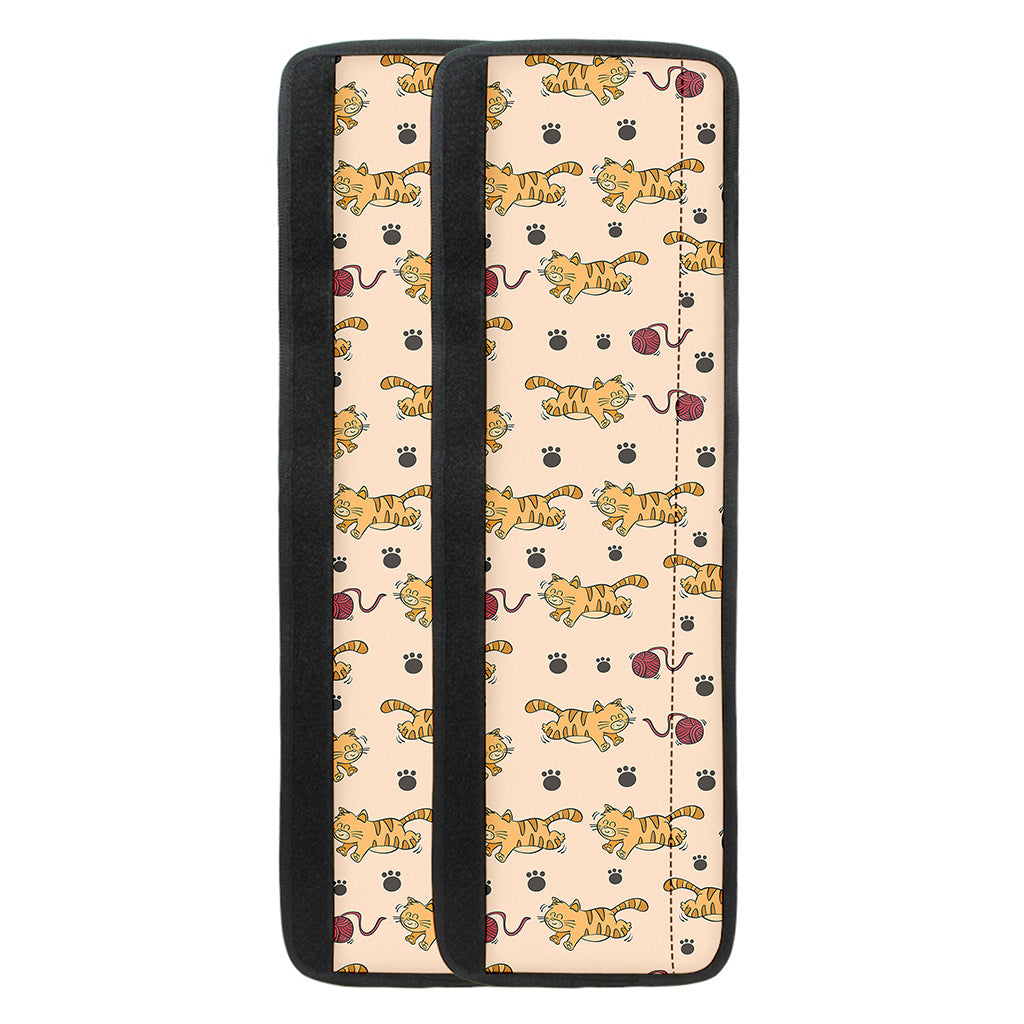 Cat And Yarn Ball Pattern Print Refrigerator Handle Covers