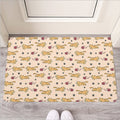 Cat And Yarn Ball Pattern Print Rubber Doormat