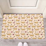 Cat And Yarn Ball Pattern Print Rubber Doormat