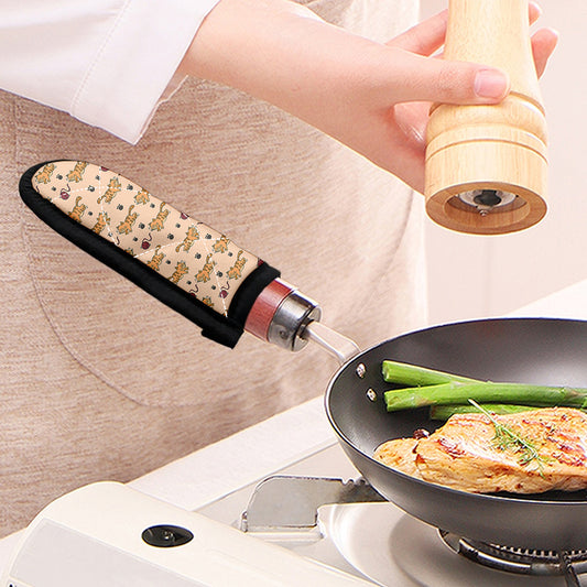 Cat And Yarn Ball Pattern Print Skillet Handle Cover