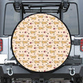 Cat And Yarn Ball Pattern Print Tire Cover