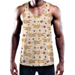 Cat And Yarn Ball Pattern Print Training Tank Top