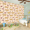 Cat And Yarn Ball Pattern Print Wall Sticker