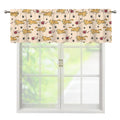 Cat And Yarn Ball Pattern Print Window Valance