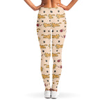 Cat And Yarn Ball Pattern Print Women's Leggings