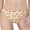 Cat And Yarn Ball Pattern Print Women's Thong