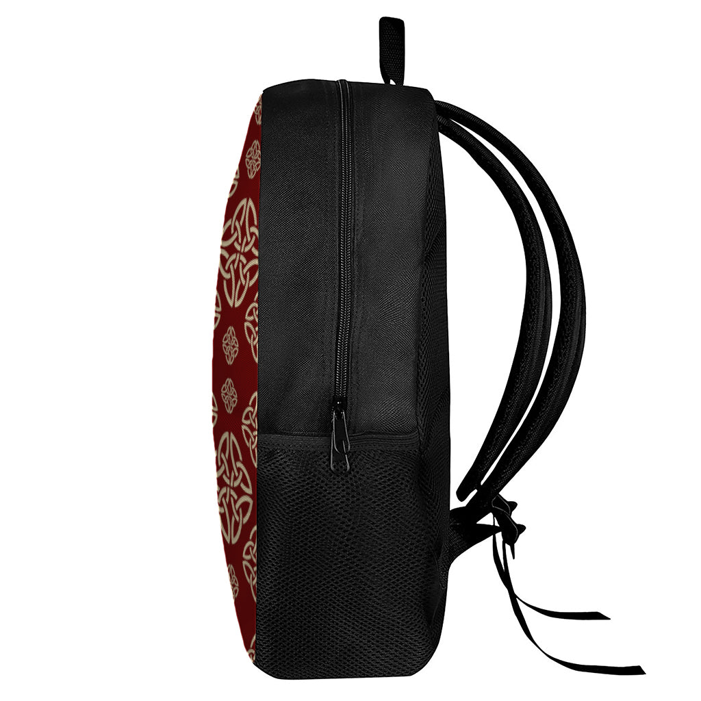 Celtic Knot Symbol Pattern Print 17 Inch Backpack