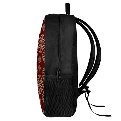 Celtic Knot Symbol Pattern Print 17 Inch Backpack