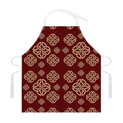 Celtic Knot Symbol Pattern Print Adjustable Apron