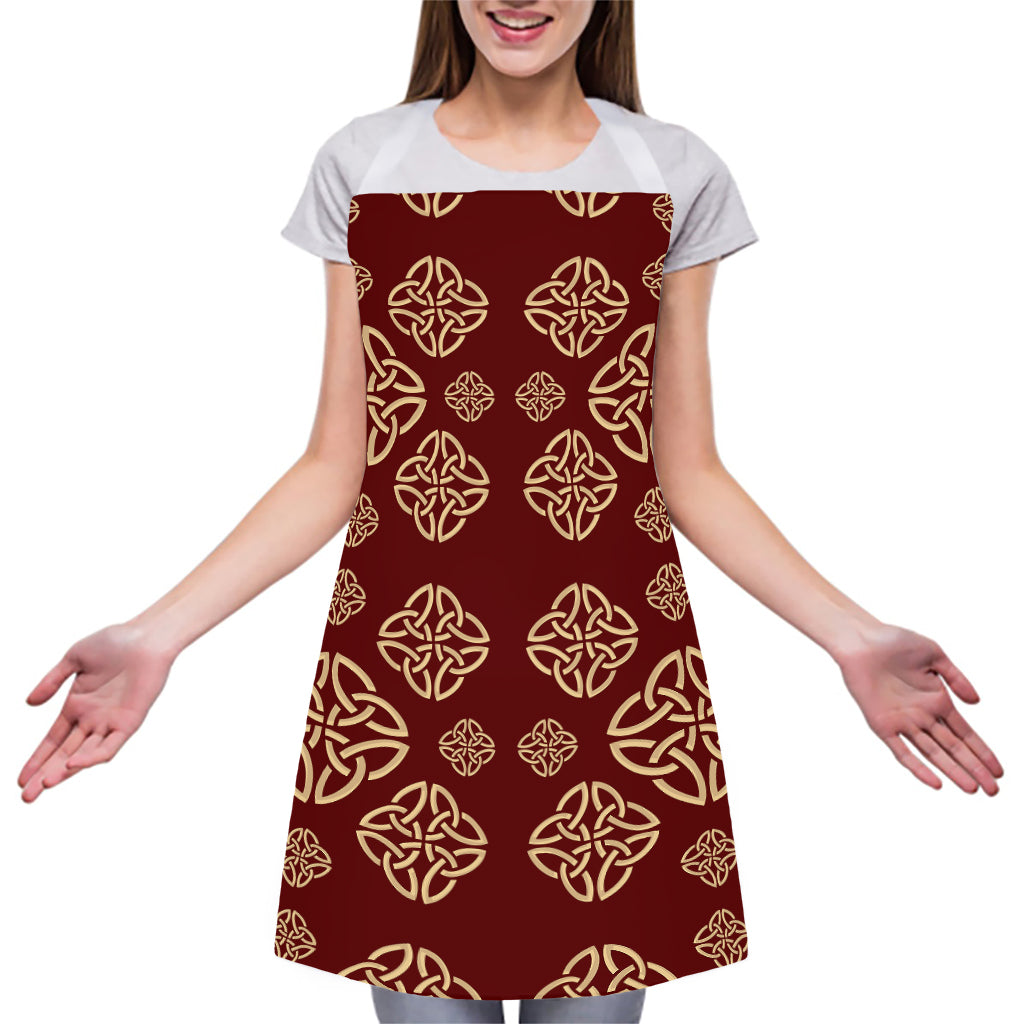 Celtic Knot Symbol Pattern Print Adjustable Apron