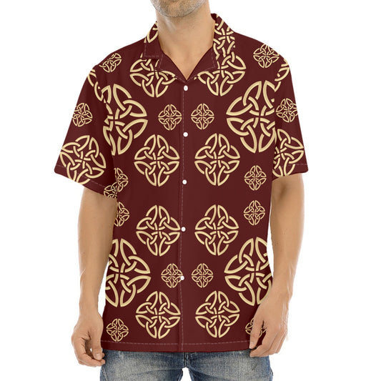 Celtic Knot Symbol Pattern Print Aloha Shirt