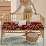 Celtic Knot Symbol Pattern Print Baby Crib Sheet