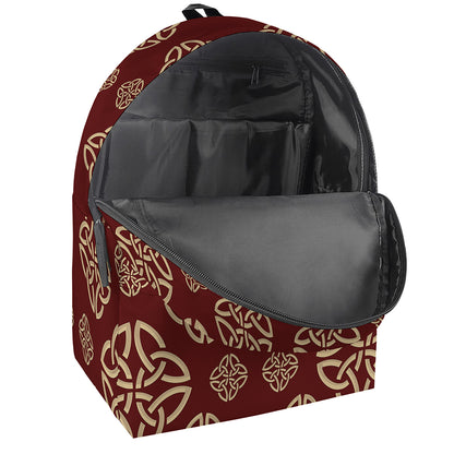 Celtic Knot Symbol Pattern Print Backpack