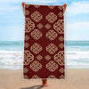 Celtic Knot Symbol Pattern Print Beach Towel