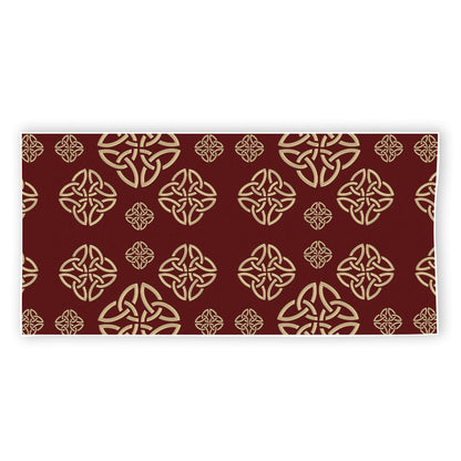 Celtic Knot Symbol Pattern Print Beach Towel