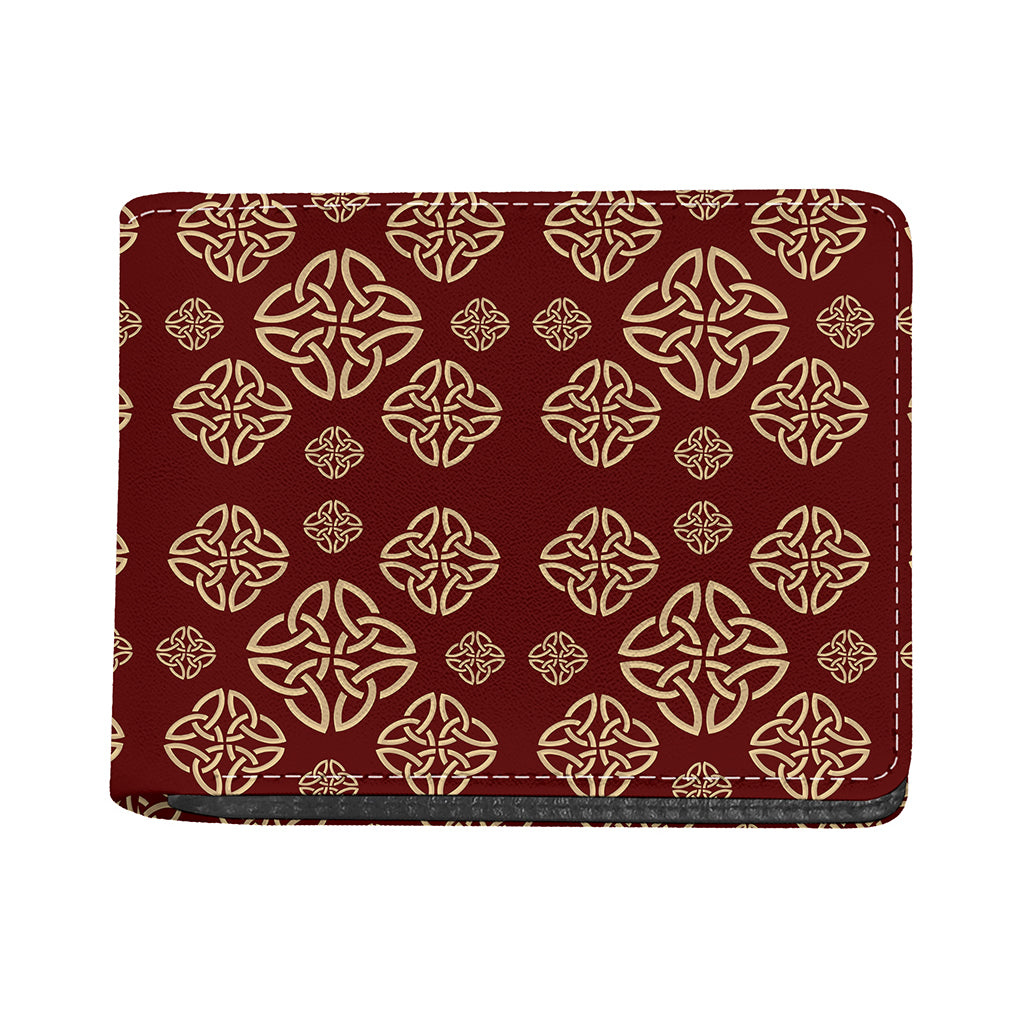Celtic Knot Symbol Pattern Print Bifold Wallet