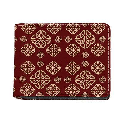 Celtic Knot Symbol Pattern Print Bifold Wallet