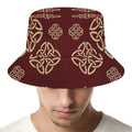 Celtic Knot Symbol Pattern Print Bucket Hat