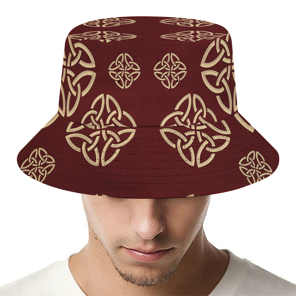 Celtic Knot Symbol Pattern Print Bucket Hat