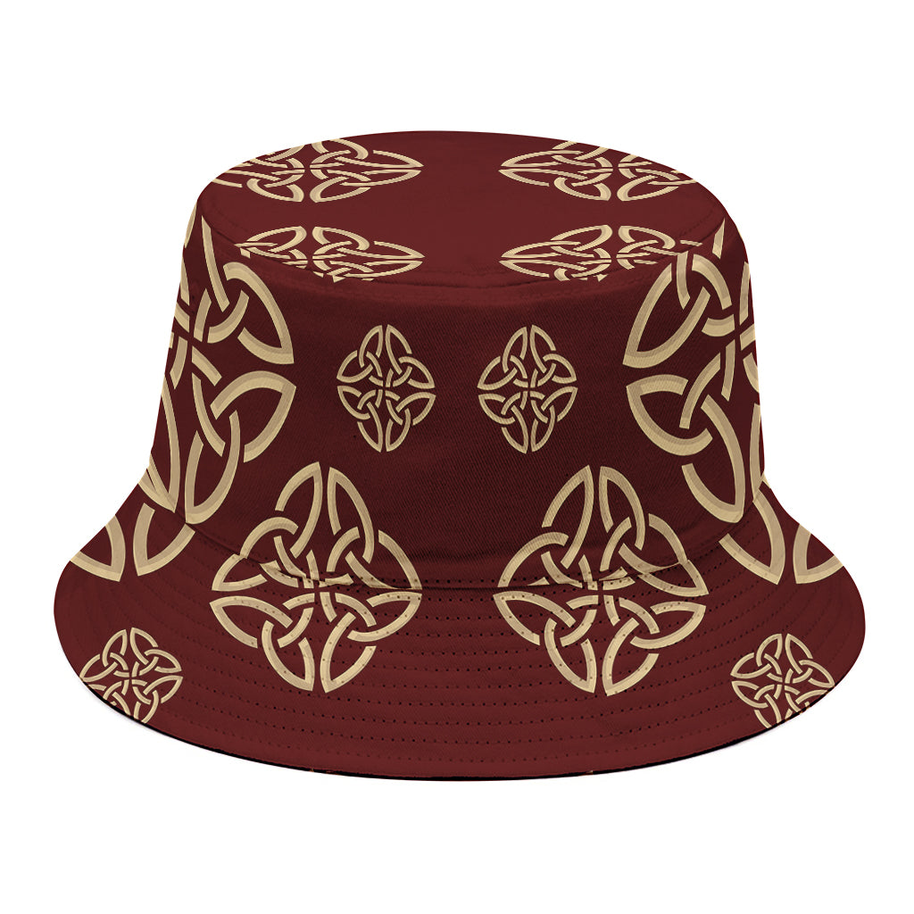 Celtic Knot Symbol Pattern Print Bucket Hat
