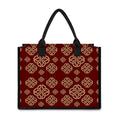 Celtic Knot Symbol Pattern Print Canvas Tote Bag
