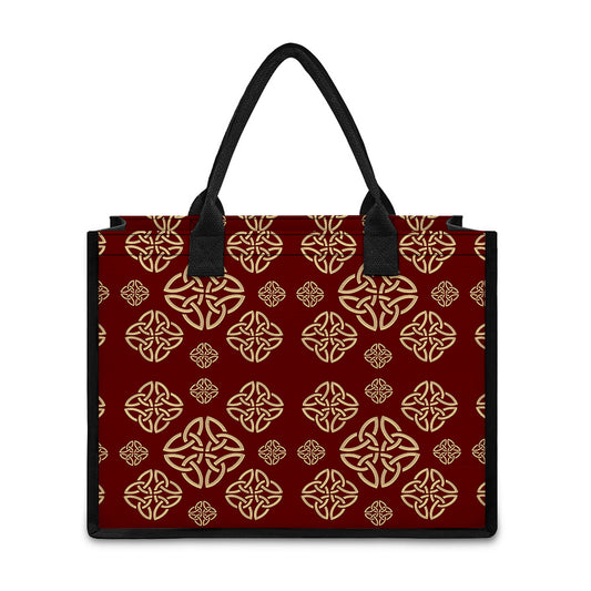 Celtic Knot Symbol Pattern Print Canvas Tote Bag