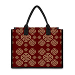 Celtic Knot Symbol Pattern Print Canvas Tote Bag
