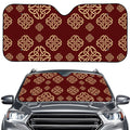 Celtic Knot Symbol Pattern Print Car Windshield Sun Shade