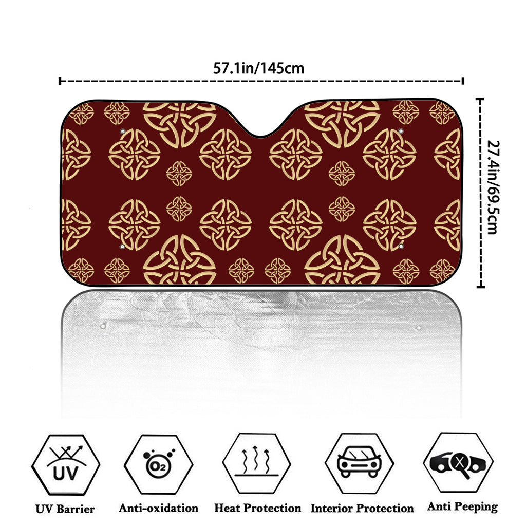 Celtic Knot Symbol Pattern Print Car Windshield Sun Shade