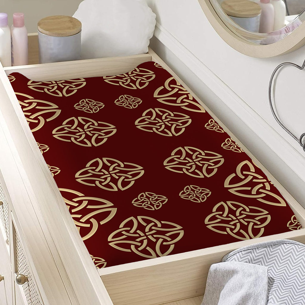 Celtic Knot Symbol Pattern Print Changing Pad Cover