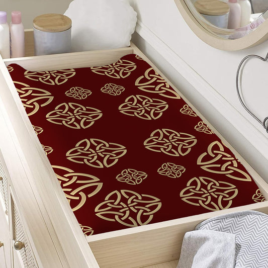 Celtic Knot Symbol Pattern Print Changing Pad Cover