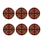 Celtic Knot Symbol Pattern Print Coaster Set
