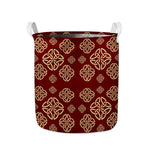 Celtic Knot Symbol Pattern Print Collapsible Laundry Basket
