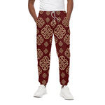 Celtic Knot Symbol Pattern Print Cotton Pants