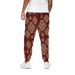 Celtic Knot Symbol Pattern Print Cotton Pants