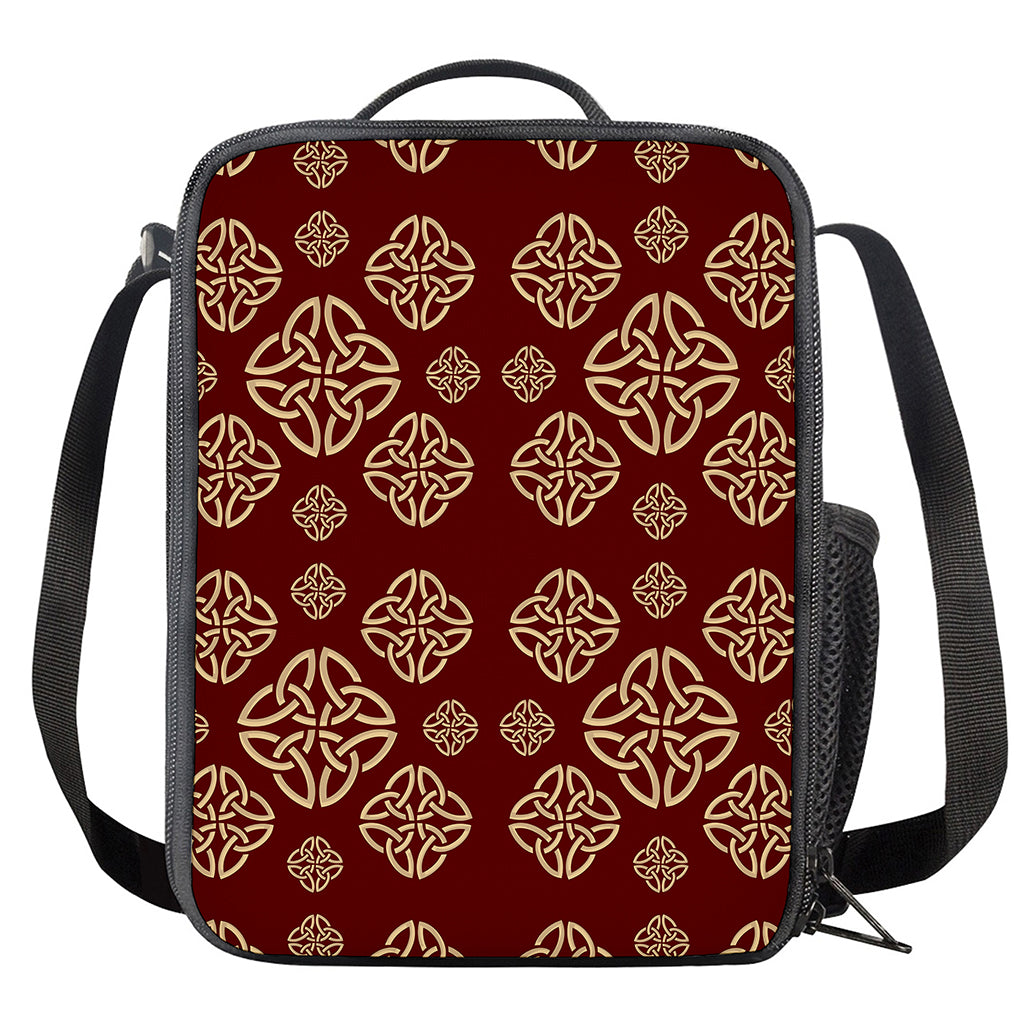 Celtic Knot Symbol Pattern Print Crossbody Lunch Bag