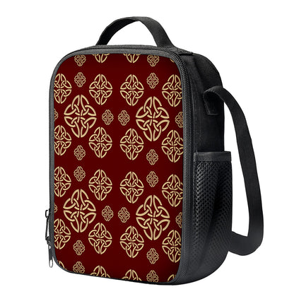 Celtic Knot Symbol Pattern Print Crossbody Lunch Bag