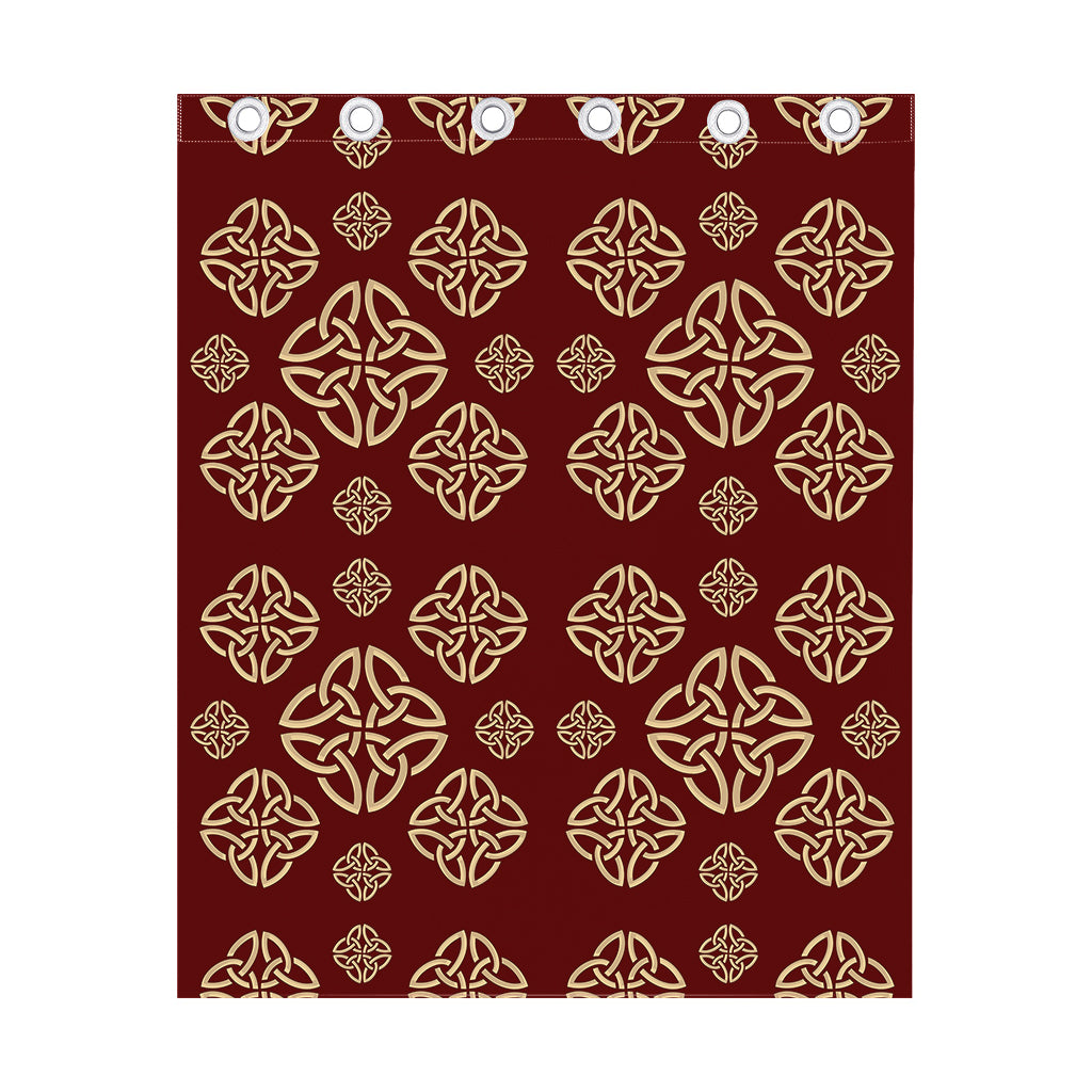 Celtic Knot Symbol Pattern Print Curtain
