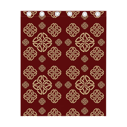 Celtic Knot Symbol Pattern Print Curtain