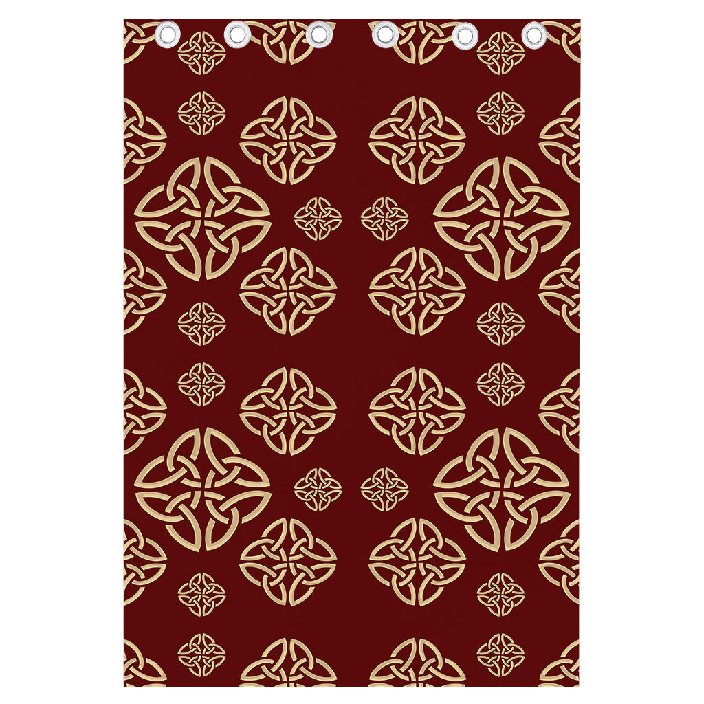 Celtic Knot Symbol Pattern Print Curtain
